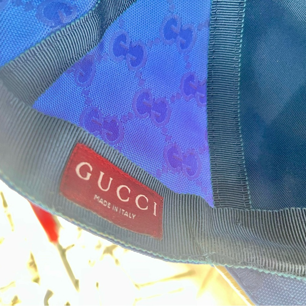 New in box with tags Gucci Blue GG Monogram Baseball Cap for spring & summer.🇮🇹 - Picture 2 of 10